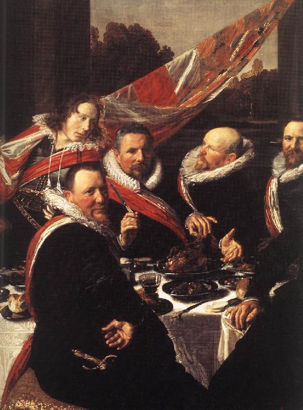 HALS, Frans Banquet of the Officers of the St George Civic Guard (detail) oil painting image